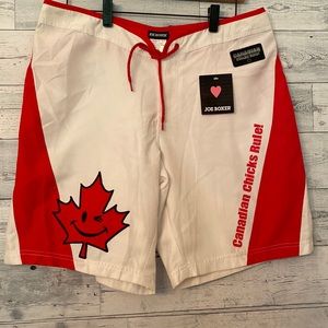 🇨🇦 Vintage Canadian Chicks Rule JOE BOXER Shorts Size L 🇨🇦